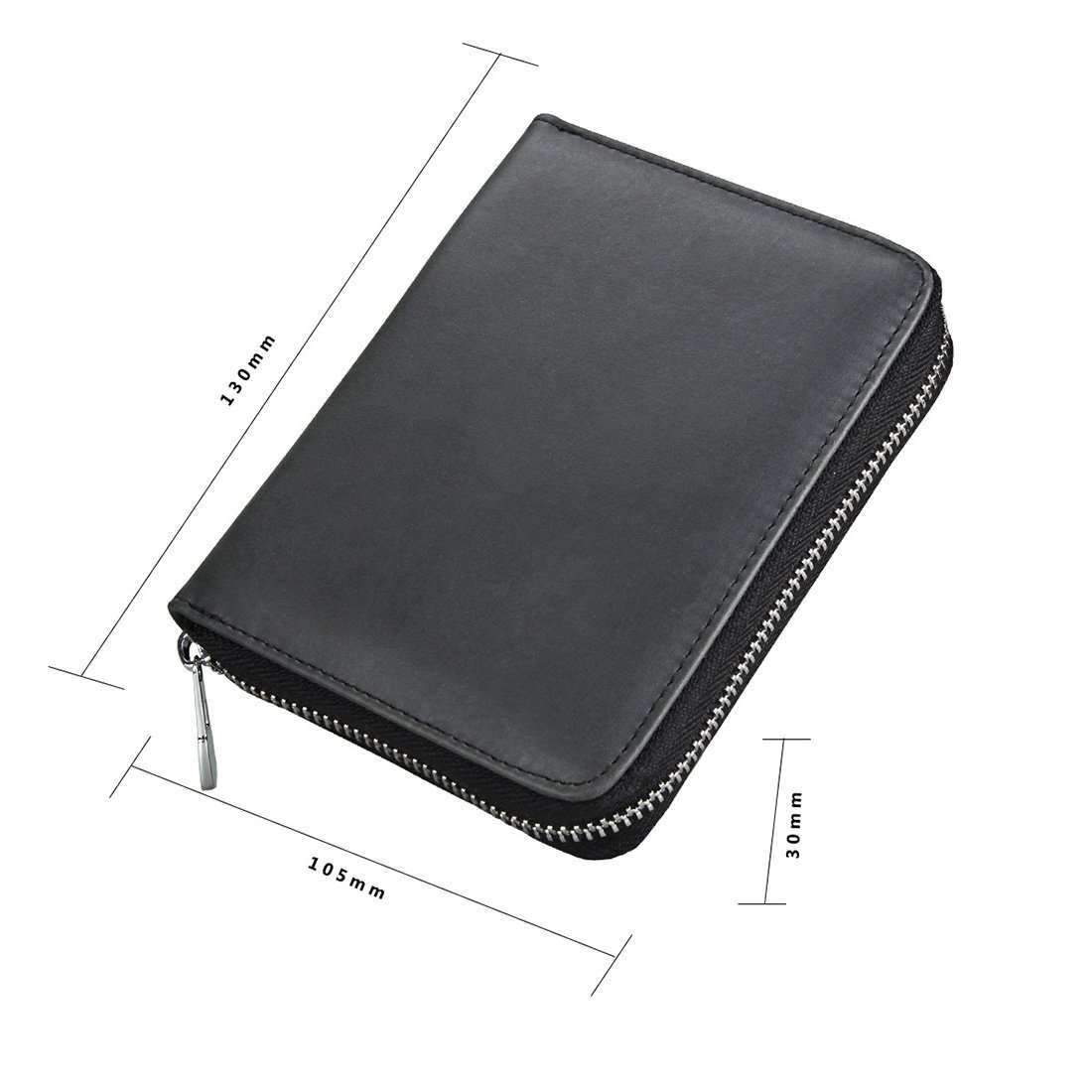 AMZER Anti-Magnetic RFID Multi-functional Genuine Leather Credit Card