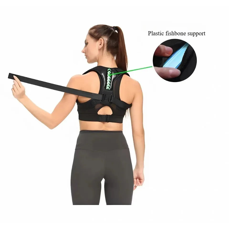 Adjustable Posture Corrector Back Support Brace for Men & Women Comfortable Invisible Wearable for Office Gym Outdoor Activities