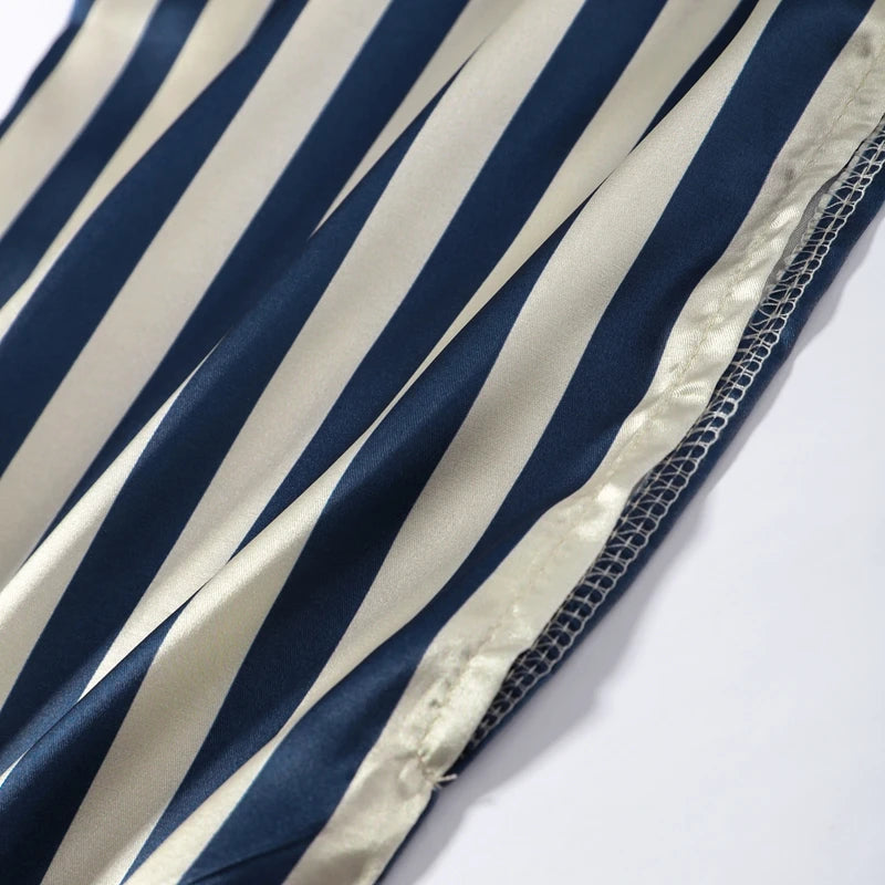 Fashion Stripe Capelet Strapless Dress Set Women's Detachable Shawl Loose Maxi Dresses 2026 Summer New Lady Casual Streetwear