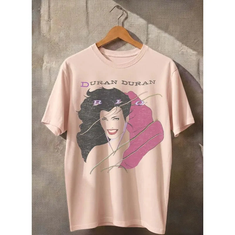 Duran Duran Rio Album T-shirt Retro T-shirt Summer New Item Suitable for Both Men and Women Casual Fashion T-shirt