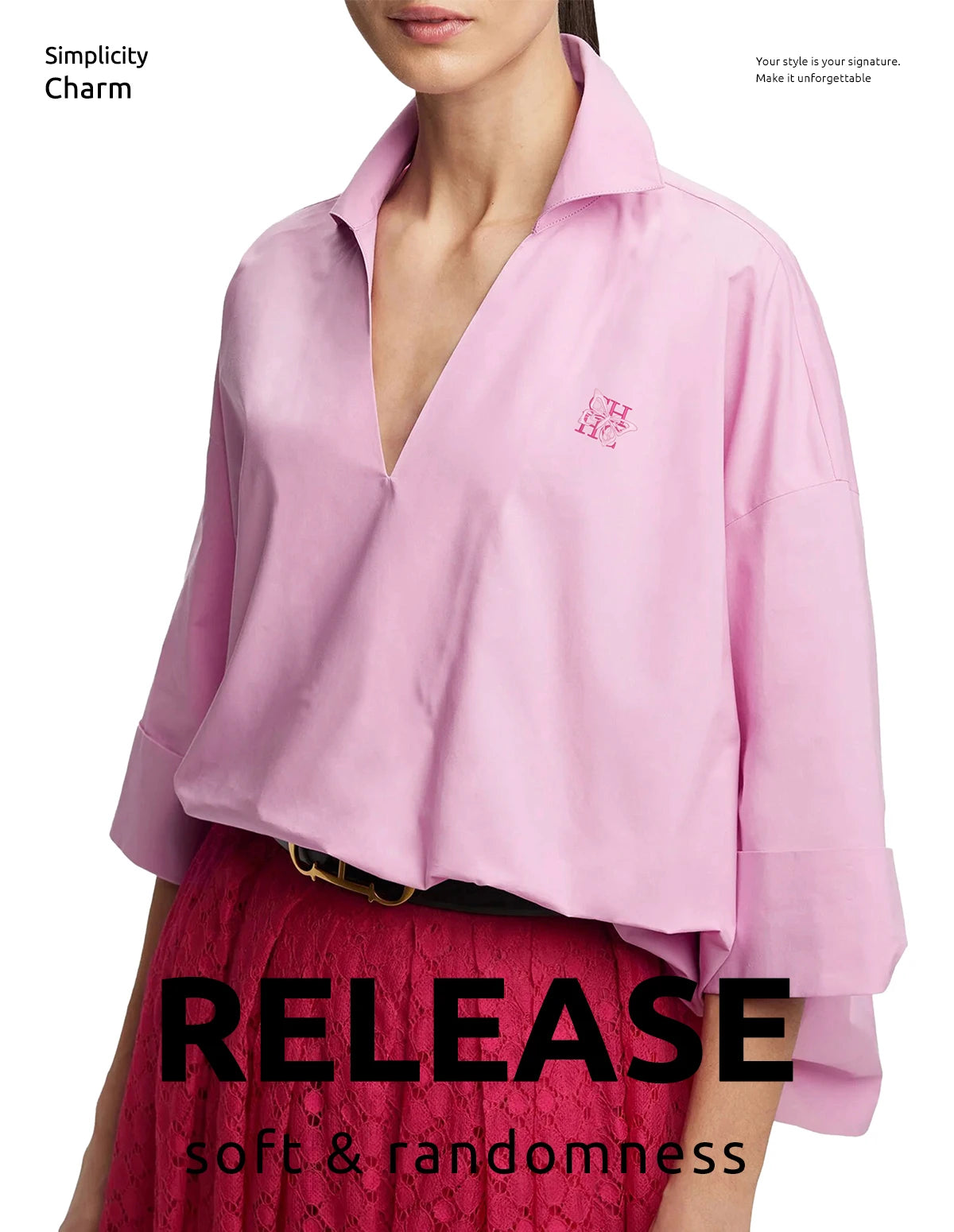 CHCH Blouses For Women's Summer New Top Solid V-Neck Short Sleeve Casual Shirt Fashion Blouse Loose Elegantes Apparel