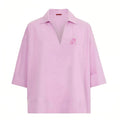 CHCH Blouses For Women's Summer New Top Solid V-Neck Short Sleeve Casual Shirt Fashion Blouse Loose Elegantes Apparel