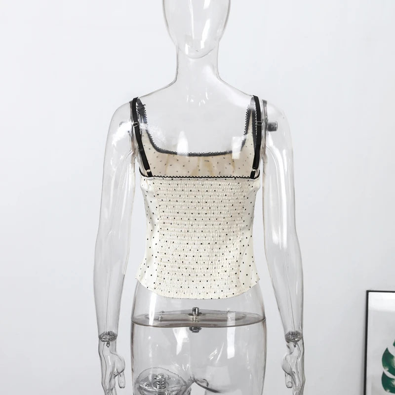 Fashion Asymmetric Floral Lace Halter Neck Cami Women's Sleeveless Chiffon Ruffle Hem Top 2026 Summer Lady Beach Vacation Wear