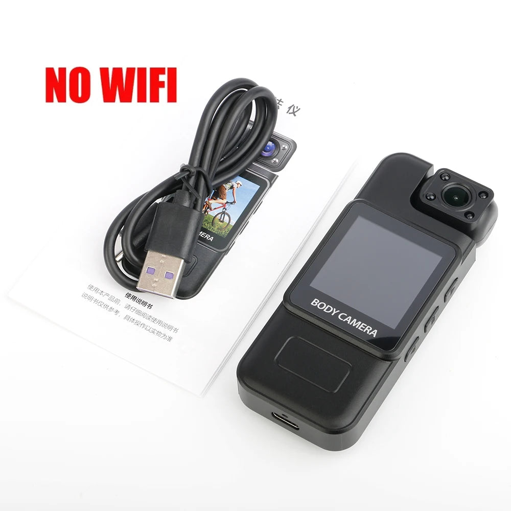4K HD WiFi Mini Camera Portable Digital Video Recorder Color Screen Wearable Camera Night Vision Police Cam Small Bike Camcorder