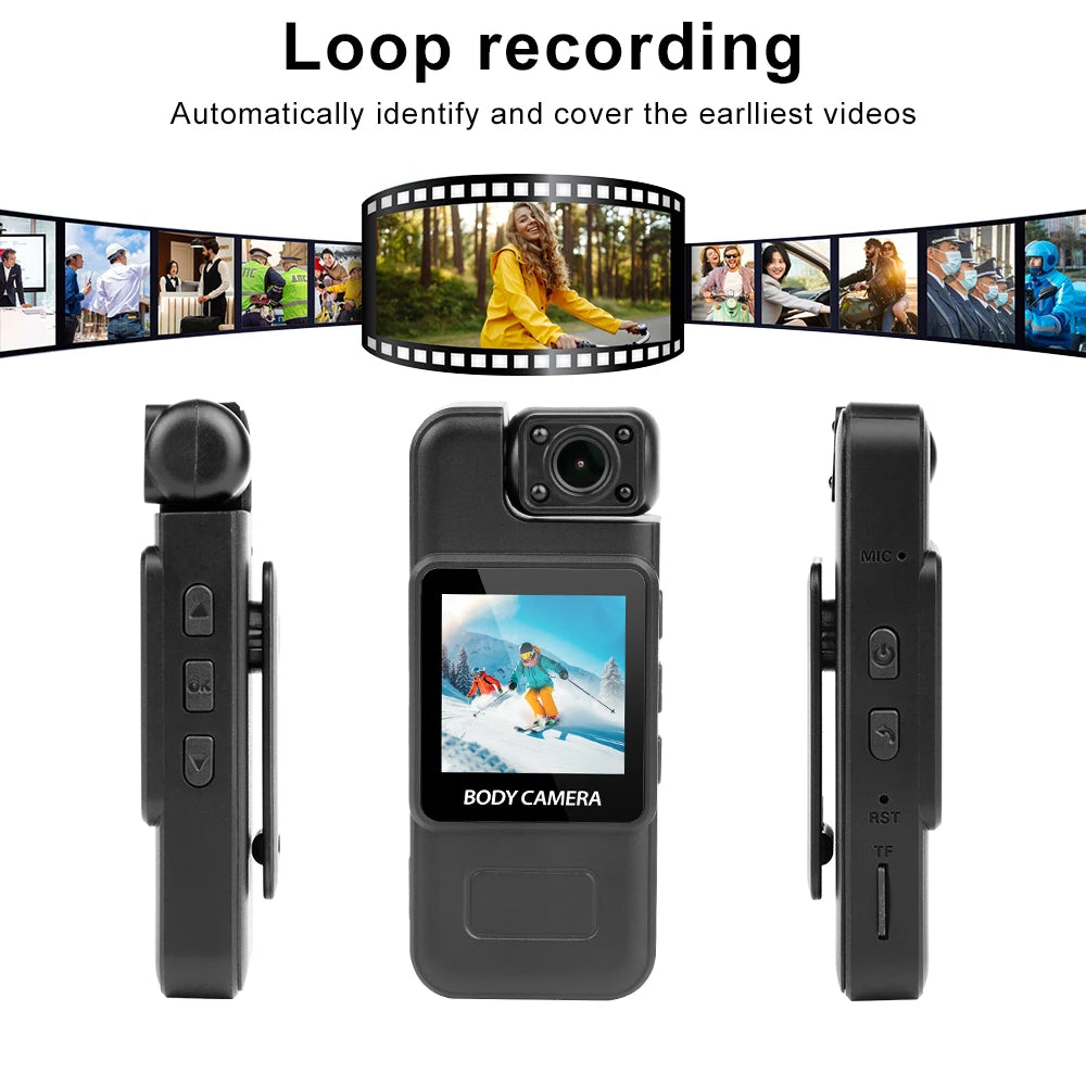 4K HD WiFi Mini Camera Portable Digital Video Recorder Color Screen Wearable Camera Night Vision Police Cam Small Bike Camcorder