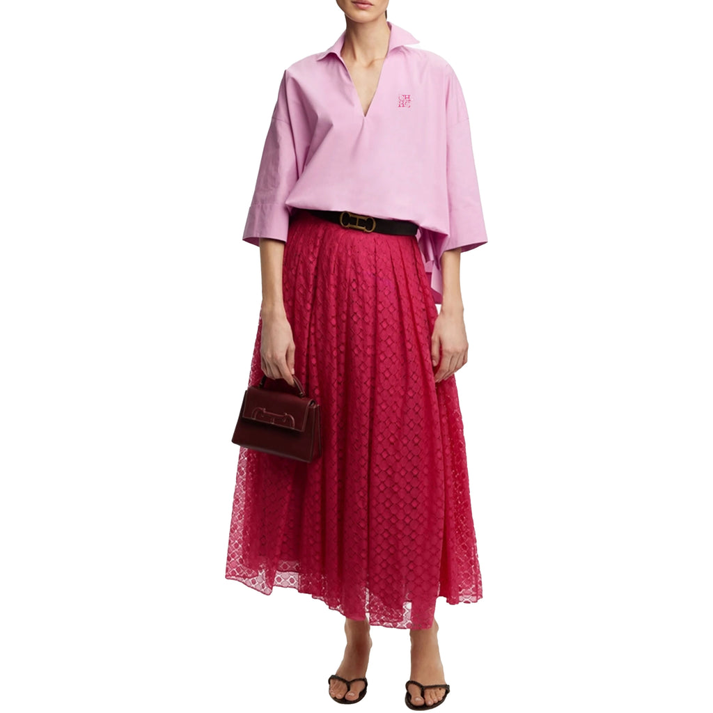CHCH Blouses For Women's Summer New Top Solid V-Neck Short Sleeve Casual Shirt Fashion Blouse Loose Elegantes Apparel