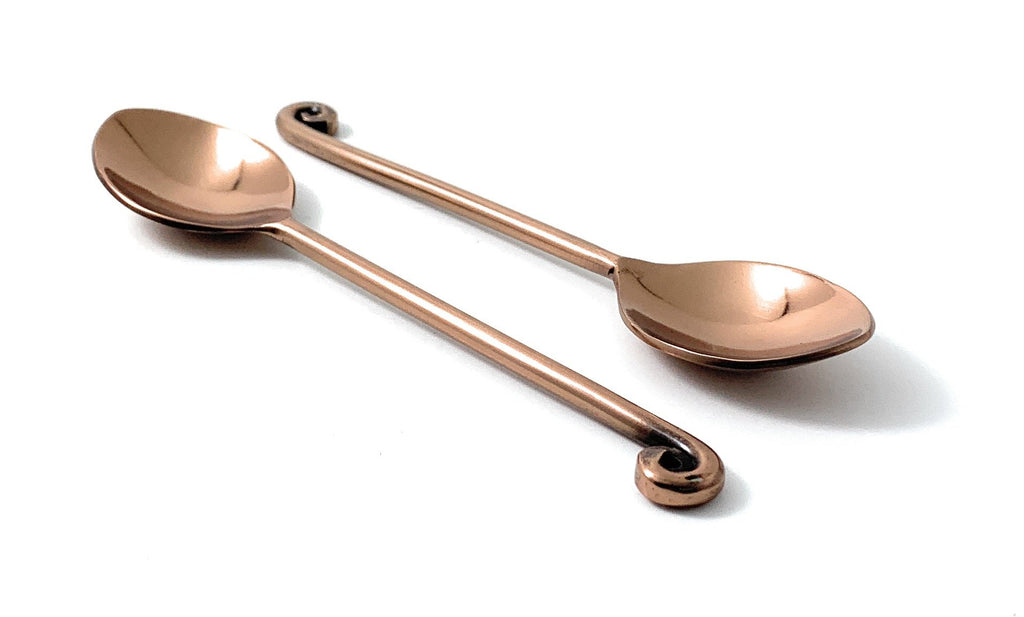Vibhsa Stainless Steel Copper Teaspoons set of 6